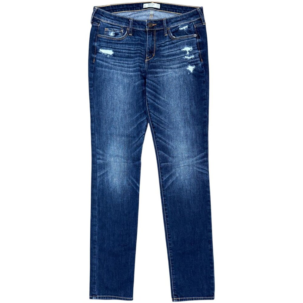 EUC Women's ABERCROMBIE & FITCH Straight Leg Denim Jean‎ | Size 6 Long